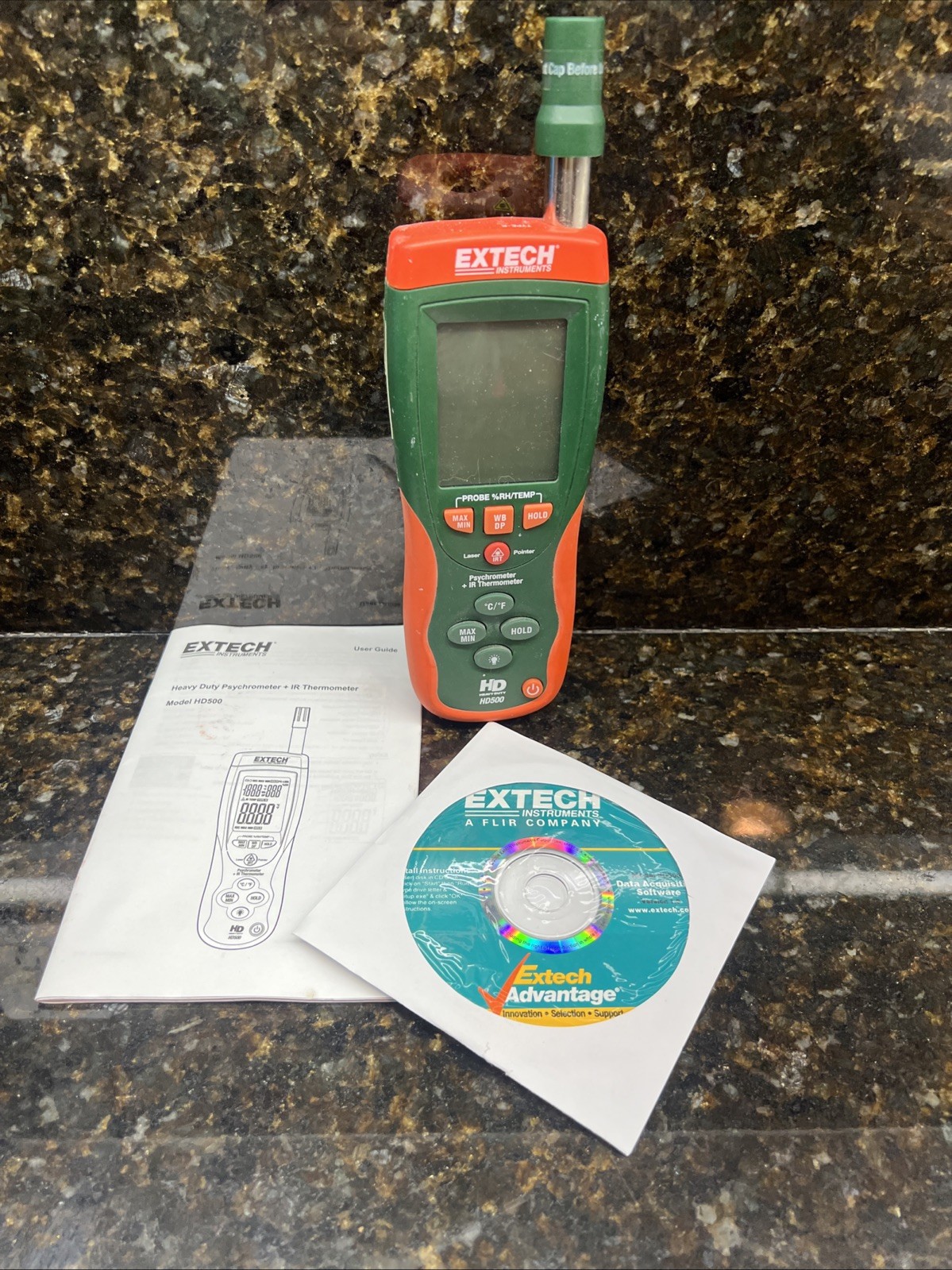 Extech Instruments HD500 Infrared Thermometer Used Untested Free Shipping