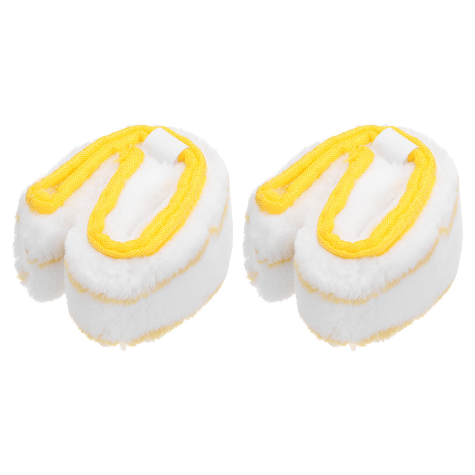 2 Pcs Microfiber Window Scrubber Replacement Head 9.84 Inch Yellow/White
