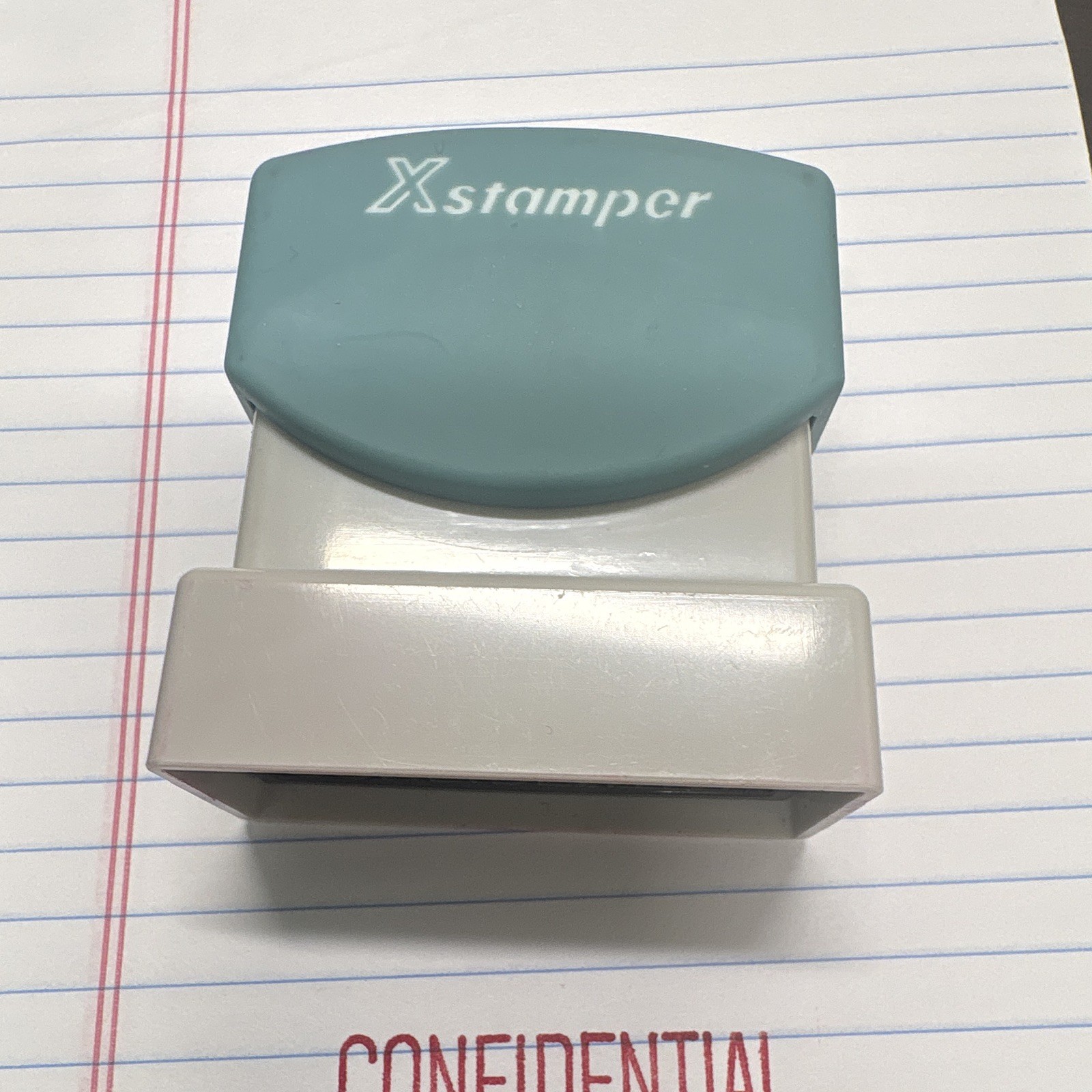 Xstamper 1130 CONFIDENTIAL Pre-Inked Self-Inking Stamp Red Ink Re-Inkable