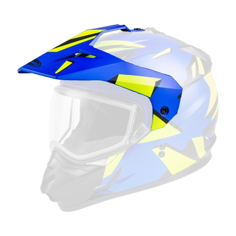 G-Max G011113 Visor with Screws for GM-11S Ripcord Helmets - Matte Blue/Hi-Vis