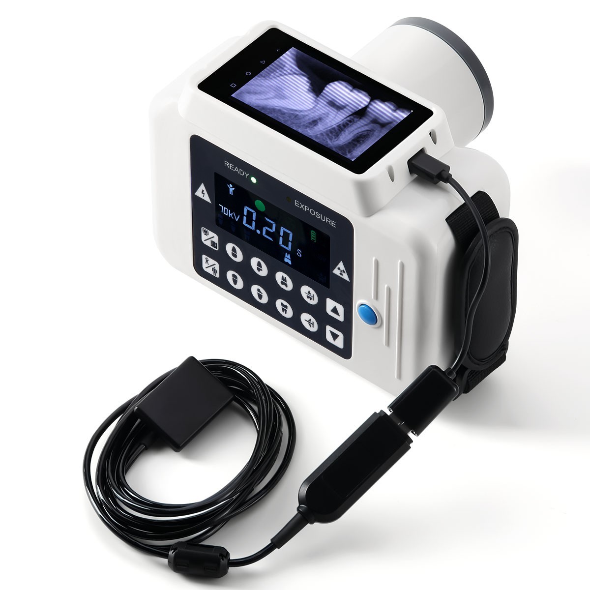 Dental X Mobile Unit Rayos Digital Machine LCD Screen +Sensor 2 No Shield