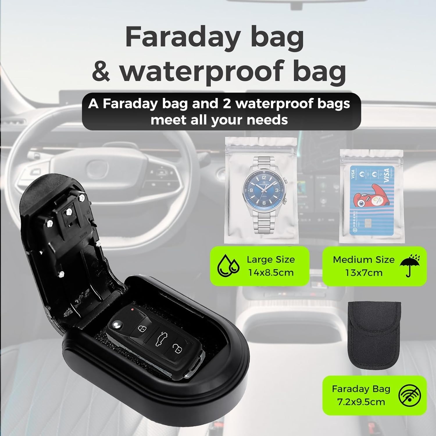 Magnetic Key Holder Box Hide A Key Under Car with Combination Lock with Stron...