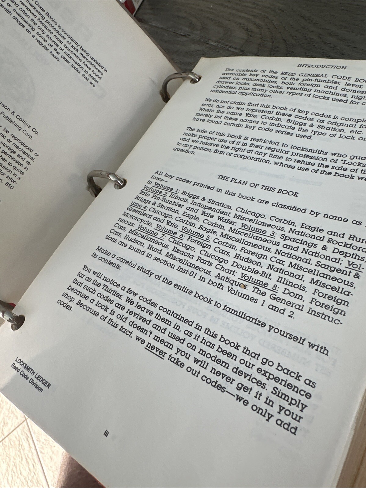 REED Code Book Volume 4 Dated Locksmith Ledger Look Read Fast free Shipping