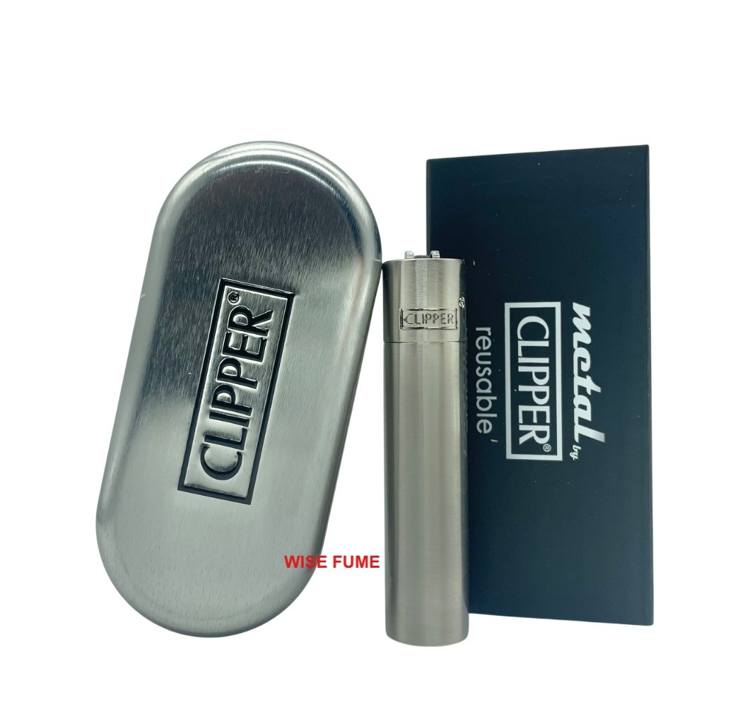 Clipper Full Metal Lighter Silver Black Gold Refillable