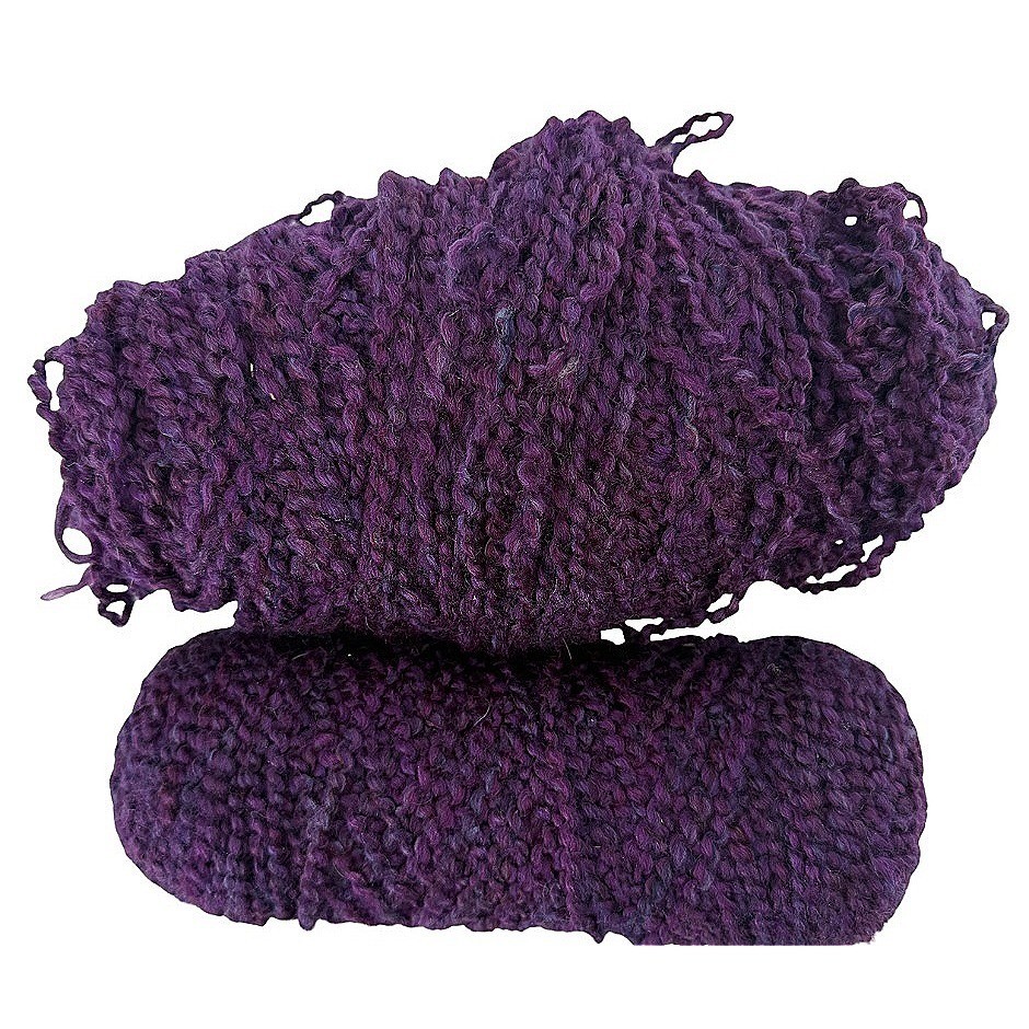 Purple Bouclé Textured Novelty Yarn 2 Skeins Brand Unknown 1lb/3oz Crochet Knit