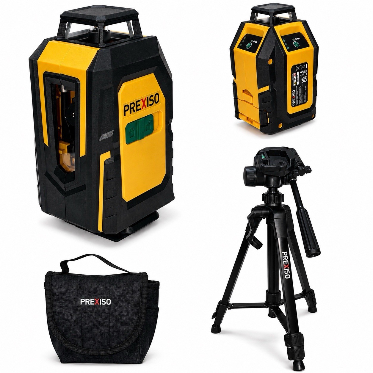 PREXISO Green 360° Cross Line Laser Level Kit – Excellent Condition