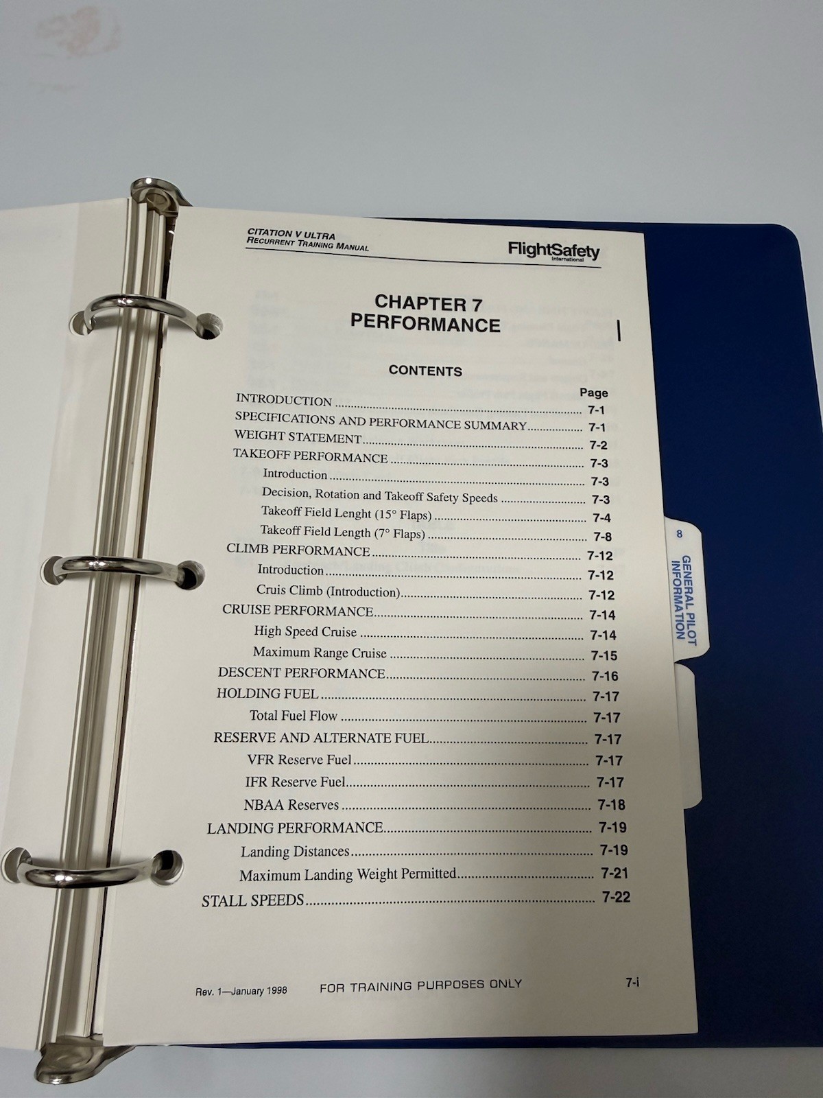 FlightSafety Citation V Ultra Recurrent Training Manual