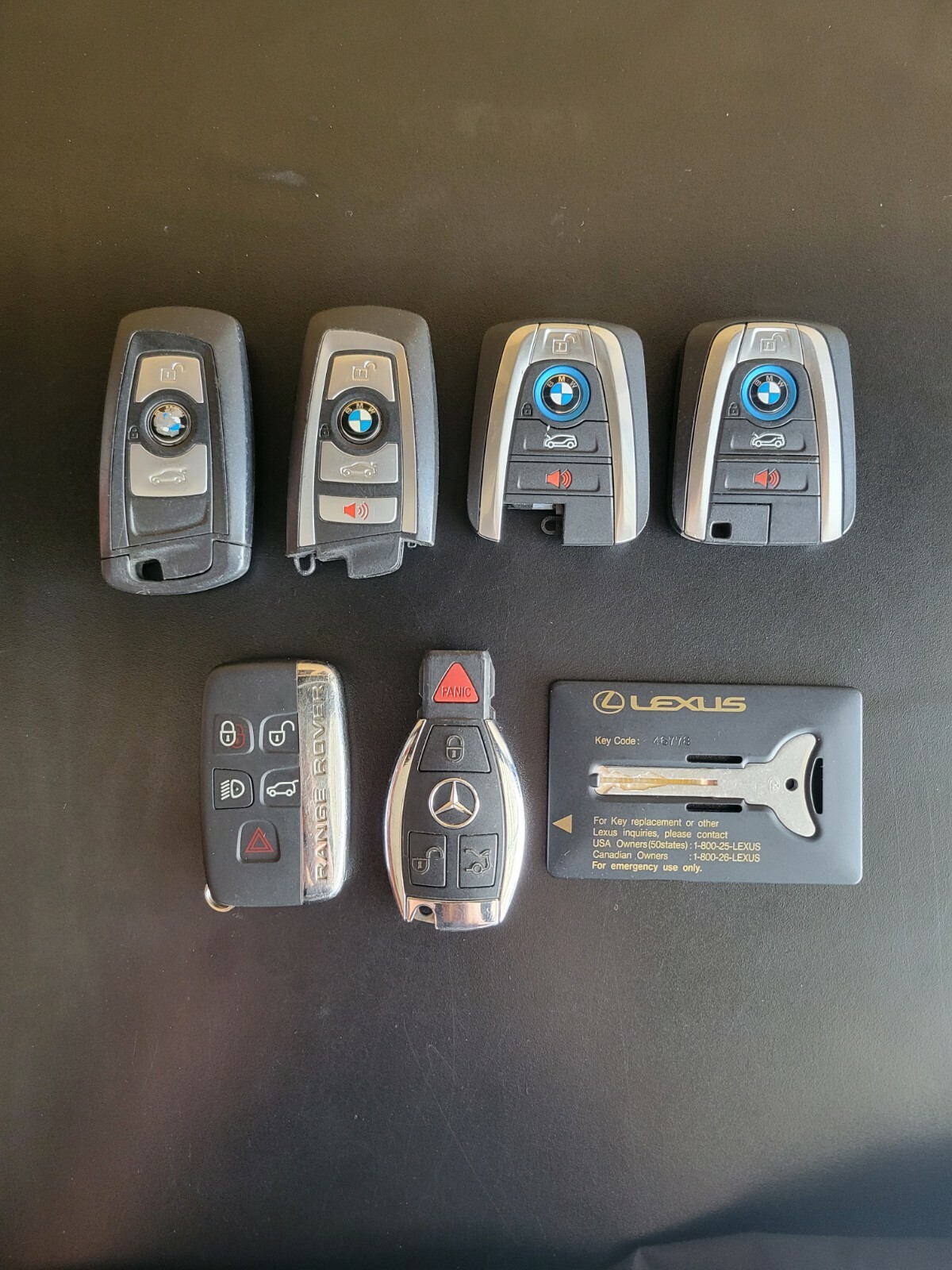 Lot Of Used BMW, Mercedes, Lexus And Range Rover Keys. Used In Great Condition