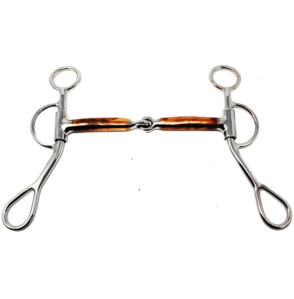 Horse Stainless Steel Western Short Shank Copper Mouth Snaffle Bit 35314v