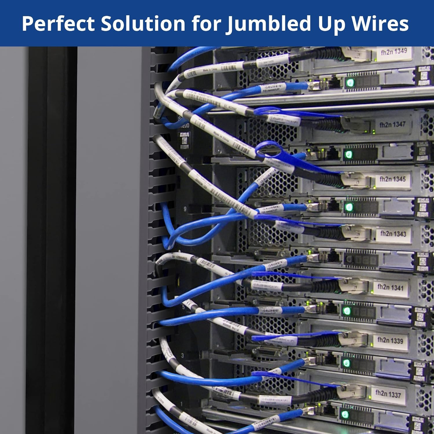 2X2In Server Rack Cable Management Raceway, Cable Duct Kit, Electrically Safe PV