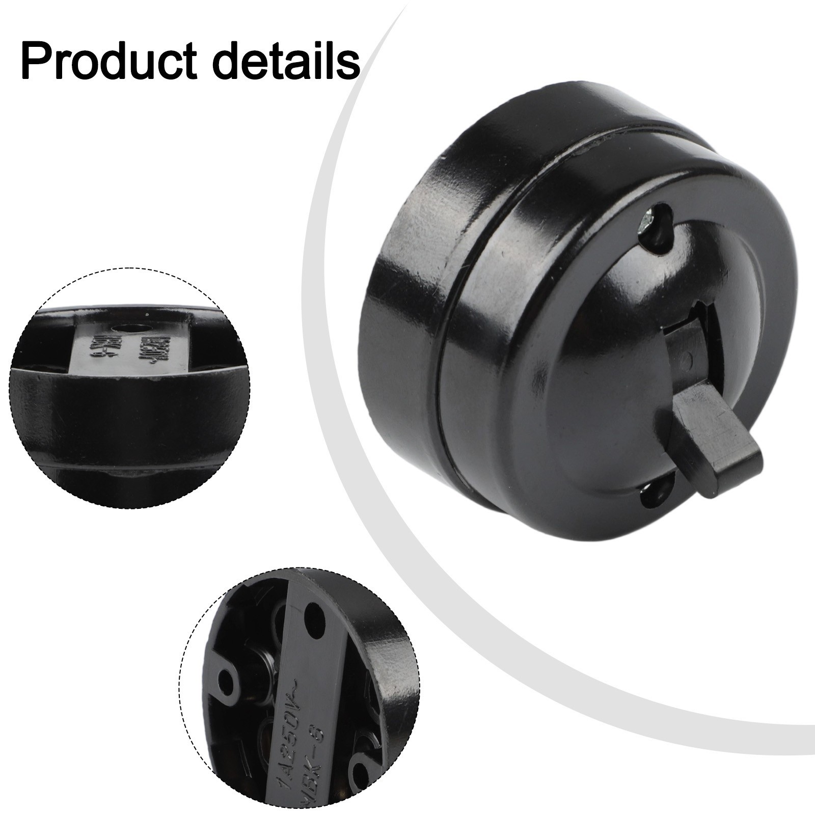 Round Single Control Retro Light Switch Old Fashioned Wall Mount Home Decor
