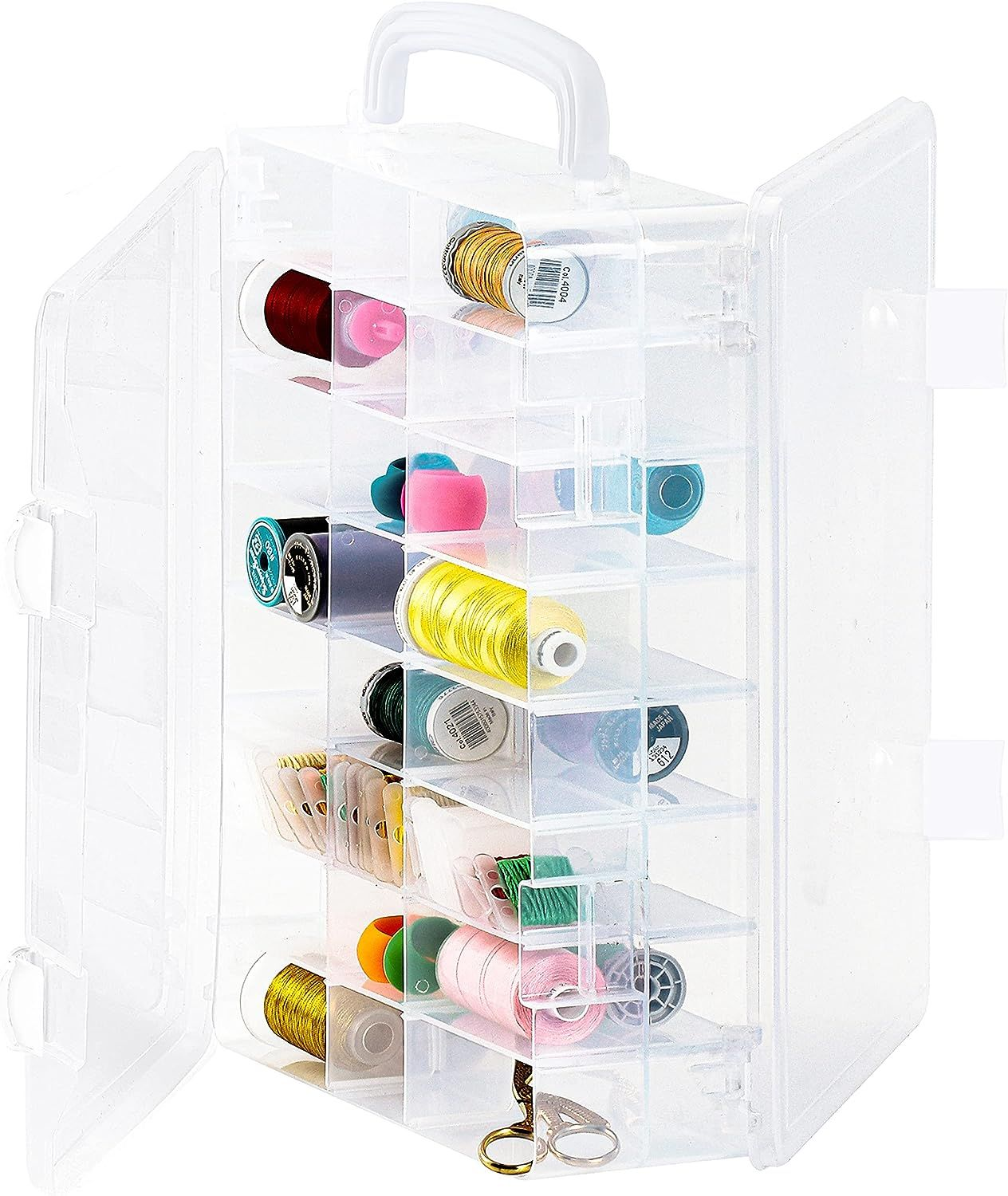 New brothread Double-Sided Storage Organizer/Box with Total 48 Adjustable...