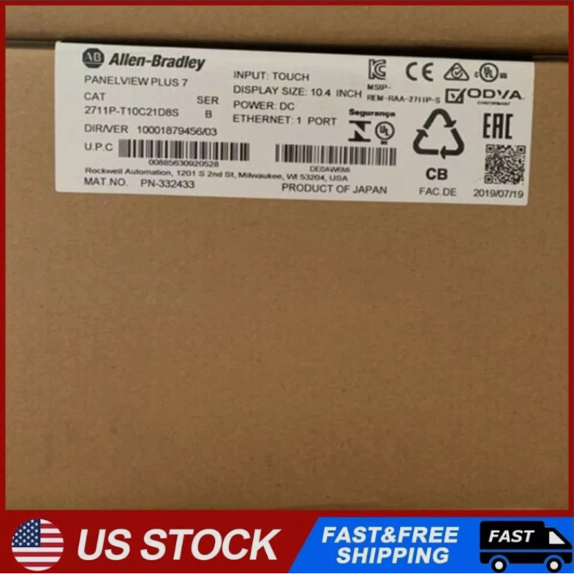 1PC AB 2711P-T10C21D8S SER B PanelView Plus 7 10" AB 2711PT10C21D8S New PLC US