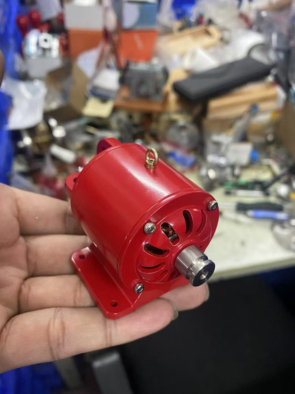 Model Dynamo for Steam Engine Red FD6