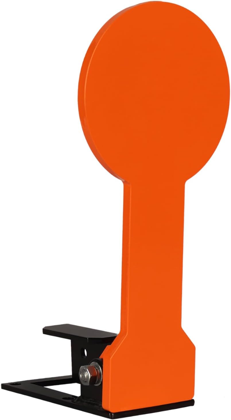 3/8" AR500 6" Classic Popper Steel Shooting Target - Auto Reset, Orange