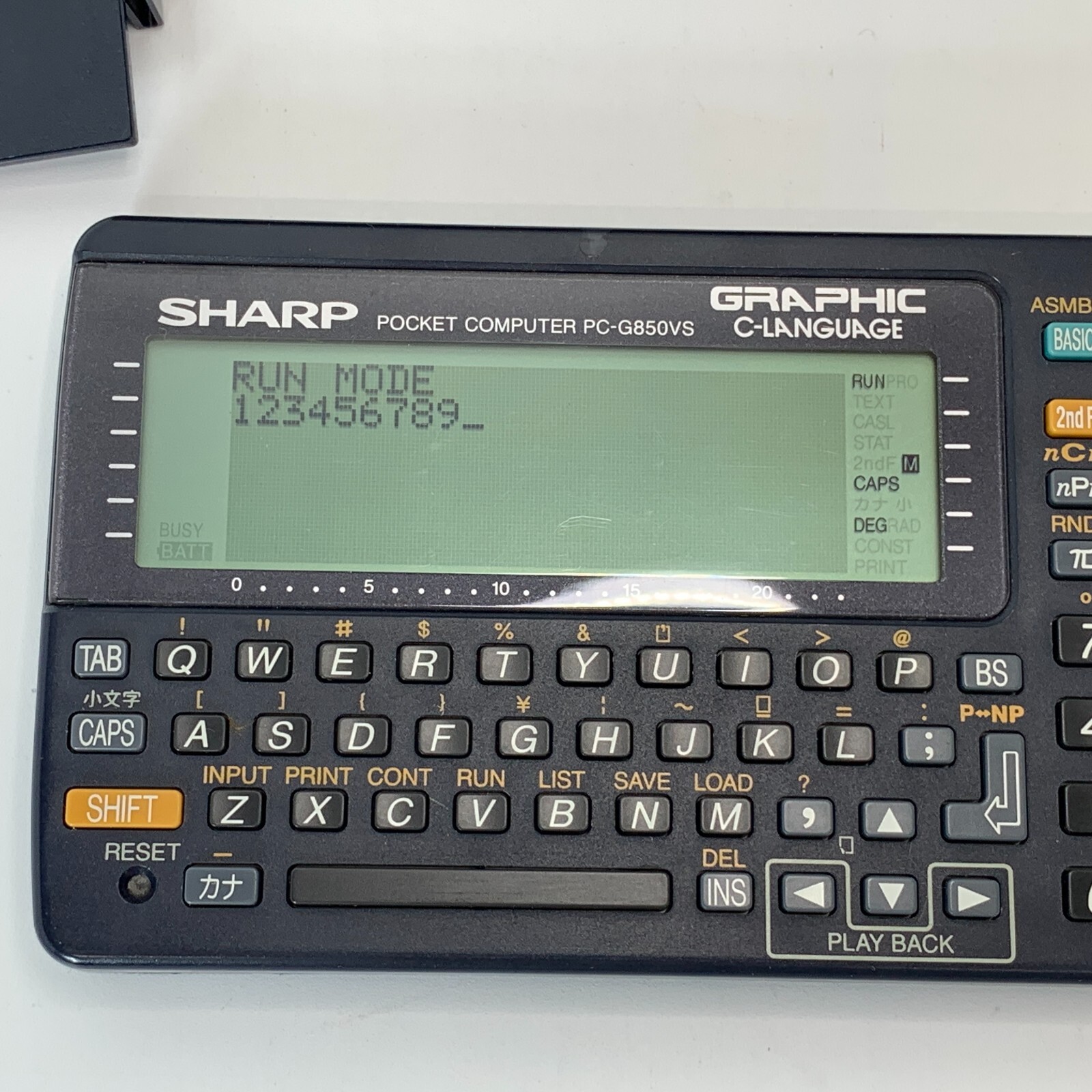 SHARP Pocket computer PC G850VS vintage Function Calculator Tested Japan Pokecom