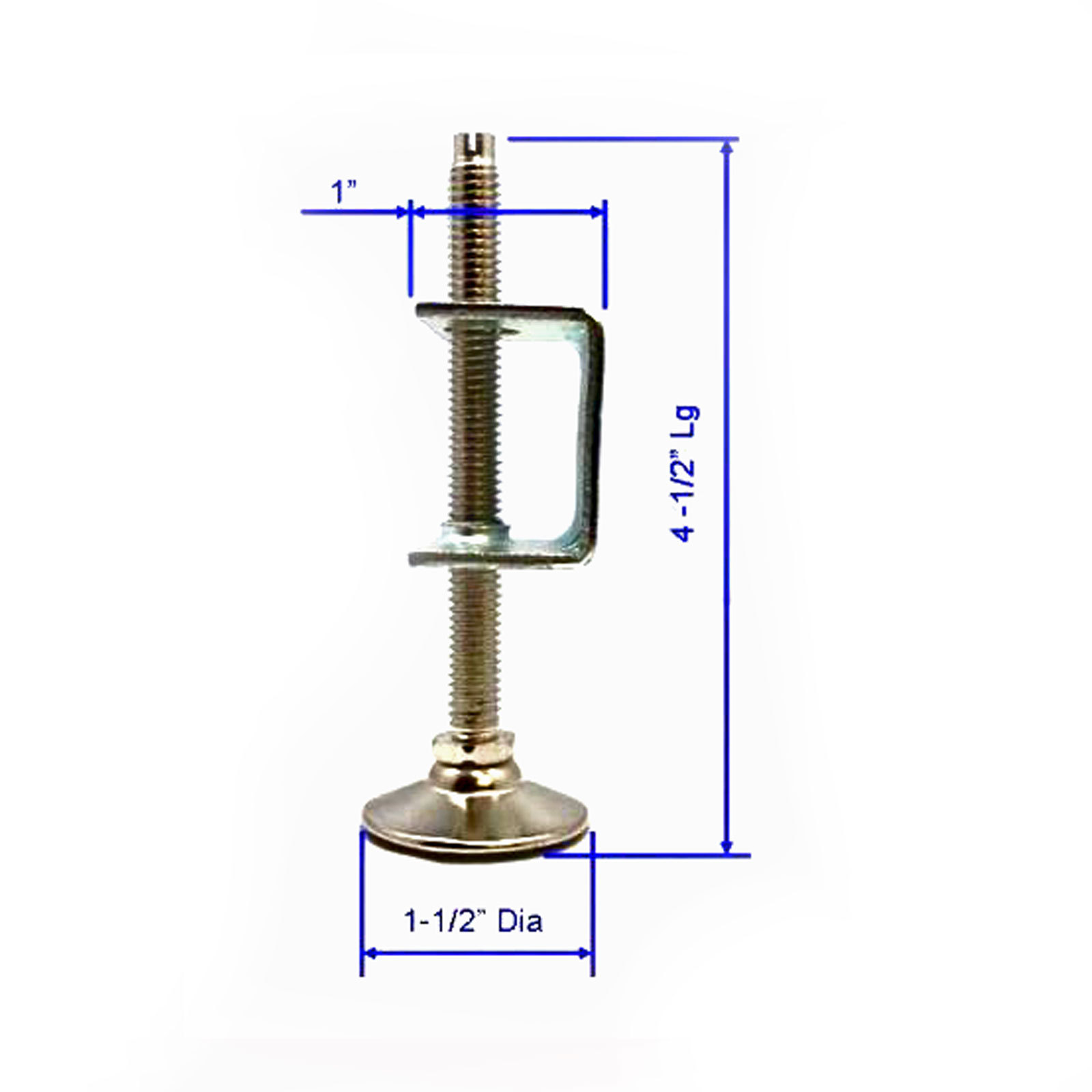 Universal Adjustable Furniture Base Leveling Glide with Bracket