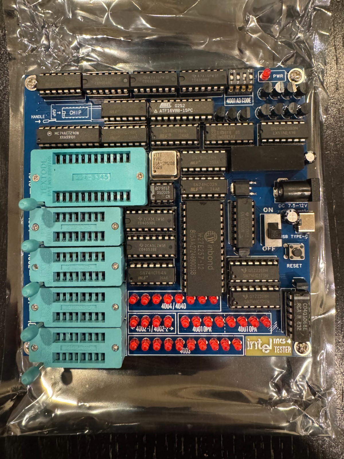 Intel 4004 / 4040 / 4001 / 4002 / 4003 All-in-One Testing Board