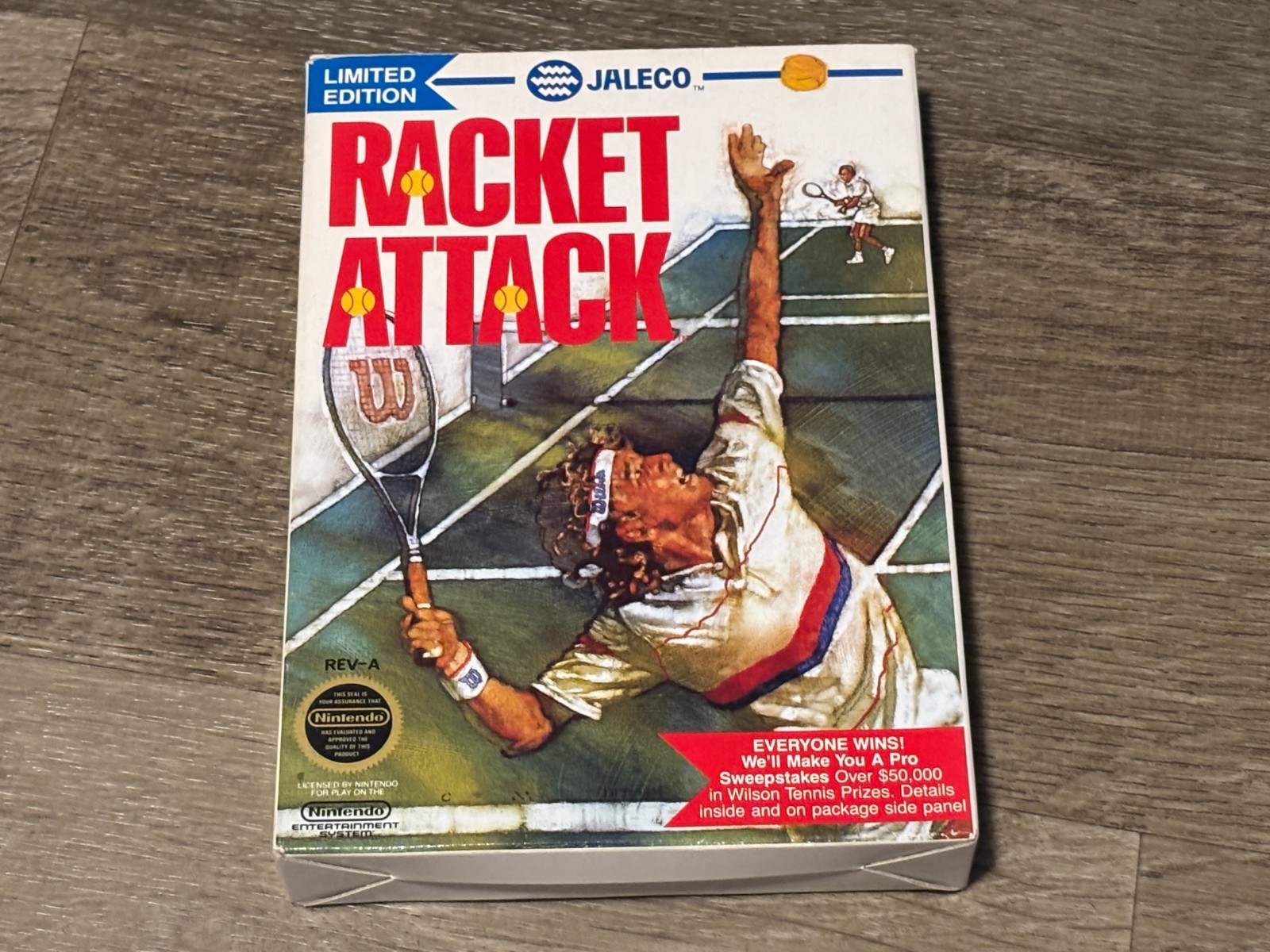 Racket Attack Nintendo Nes *Box Only* No Game Authentic Very Good Shape