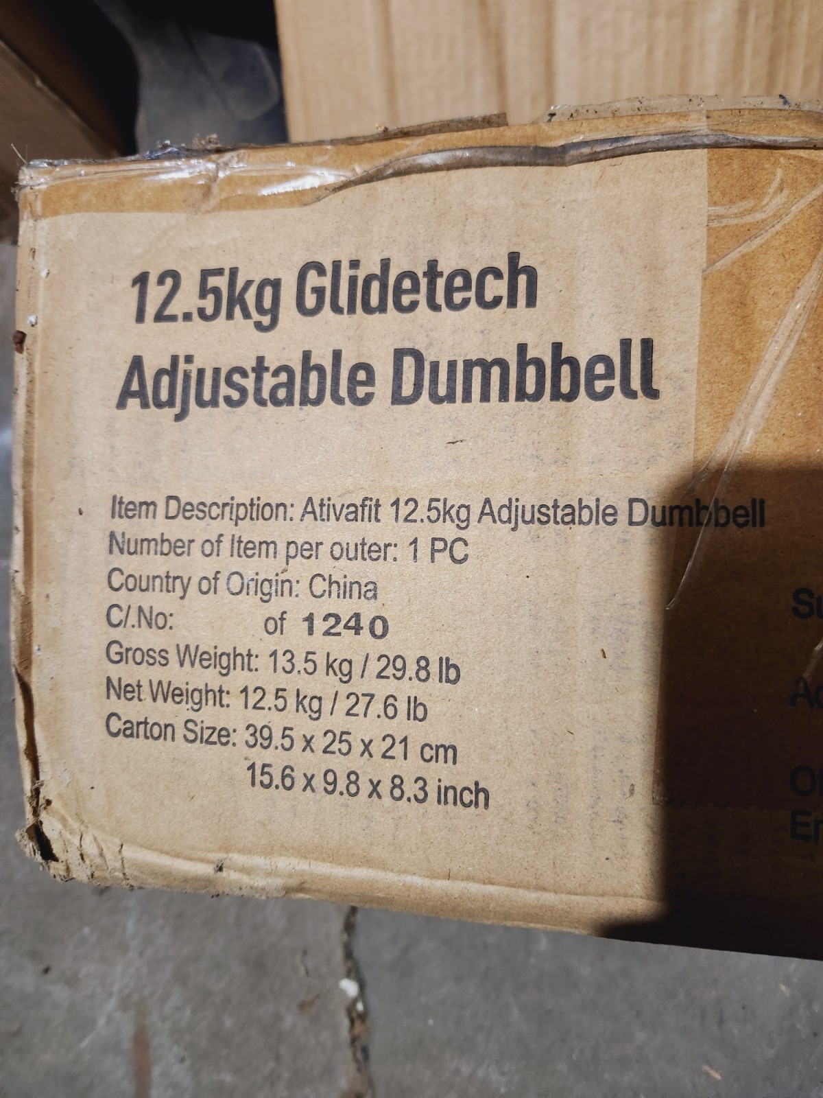 BNIB Ativafit 27.5 Glidetech Adjustable Single Dumbbell