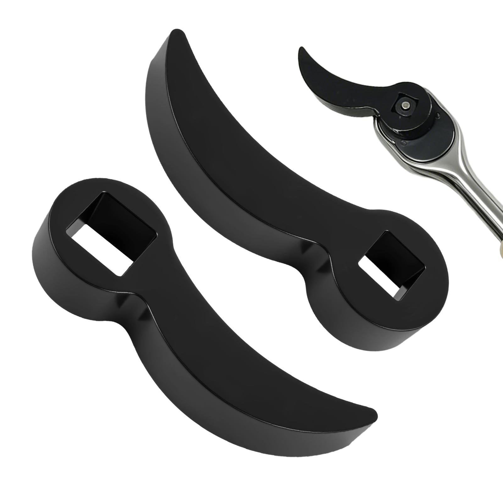 TSIEBRV 2PCS Pry Bar Wrench Adapter with 1/2" & 2.86*0.97*0.47 inch, Black