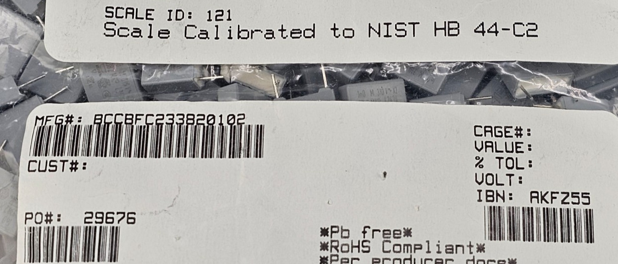 (QTY 50) TTI CALIBRATED SCALE COUNT BCCBFC233820102: Safety Capacitors