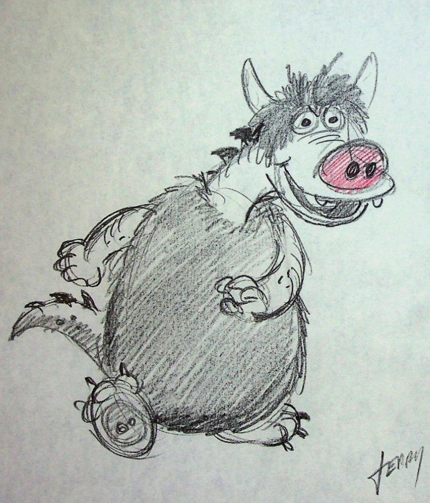 Daffy Dragons (Unreleased) JERRY EISENBERG Signed Hand-Drawn Character Layout#LF