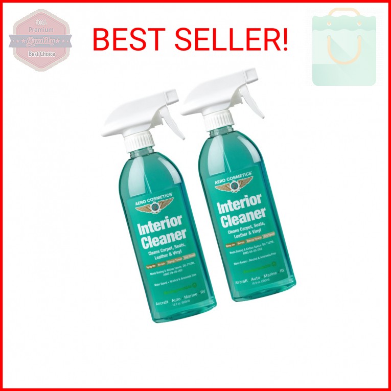 Interior Cleaner, Carpet Cleaner, Seat Cleaner, Fabric Cleaner, 16.9 Fl oz (2-Pa