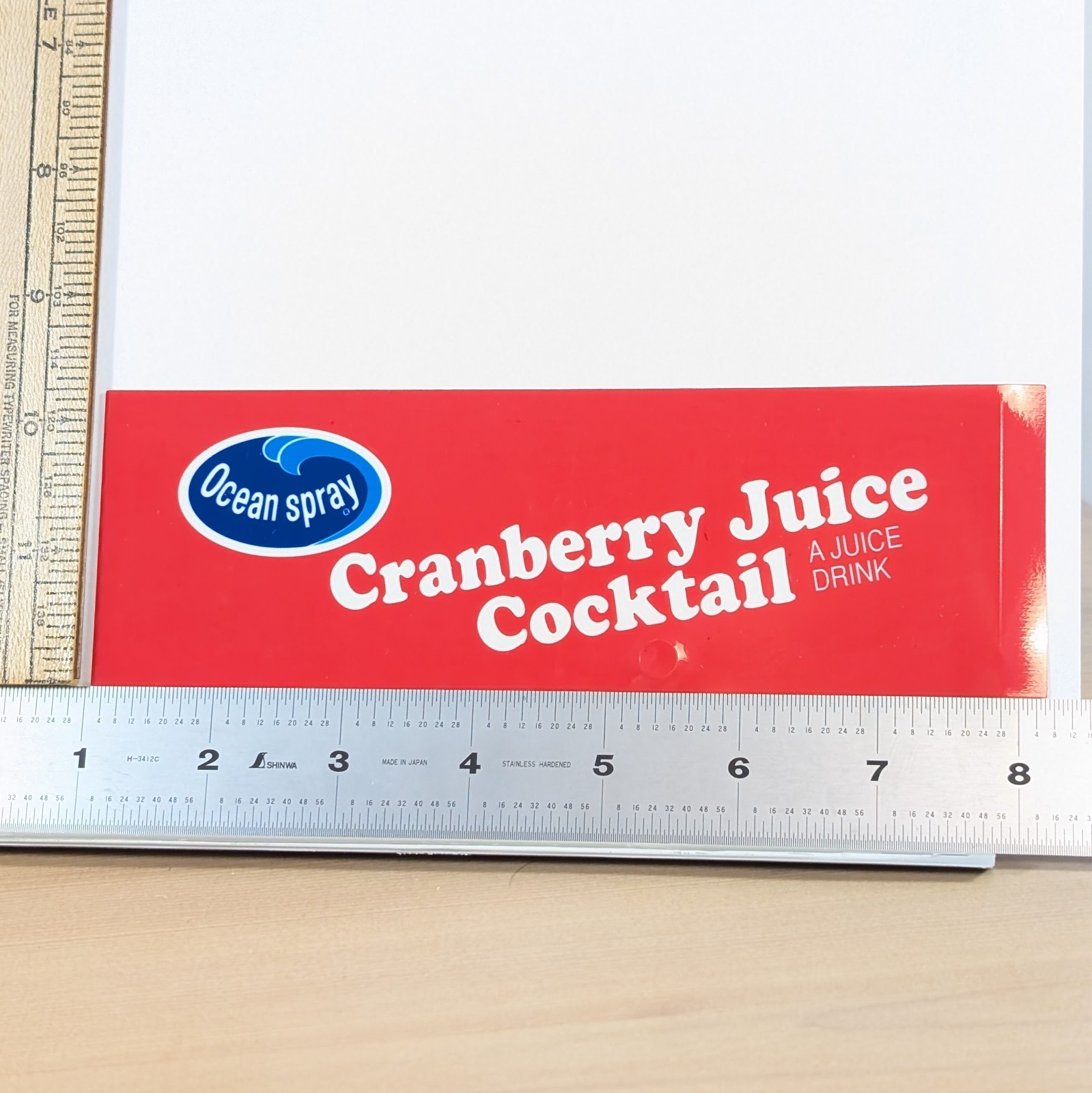 Ocean Spray Cranberry Juice vintage NOS Soda Vending Machine Flavor Strip retro