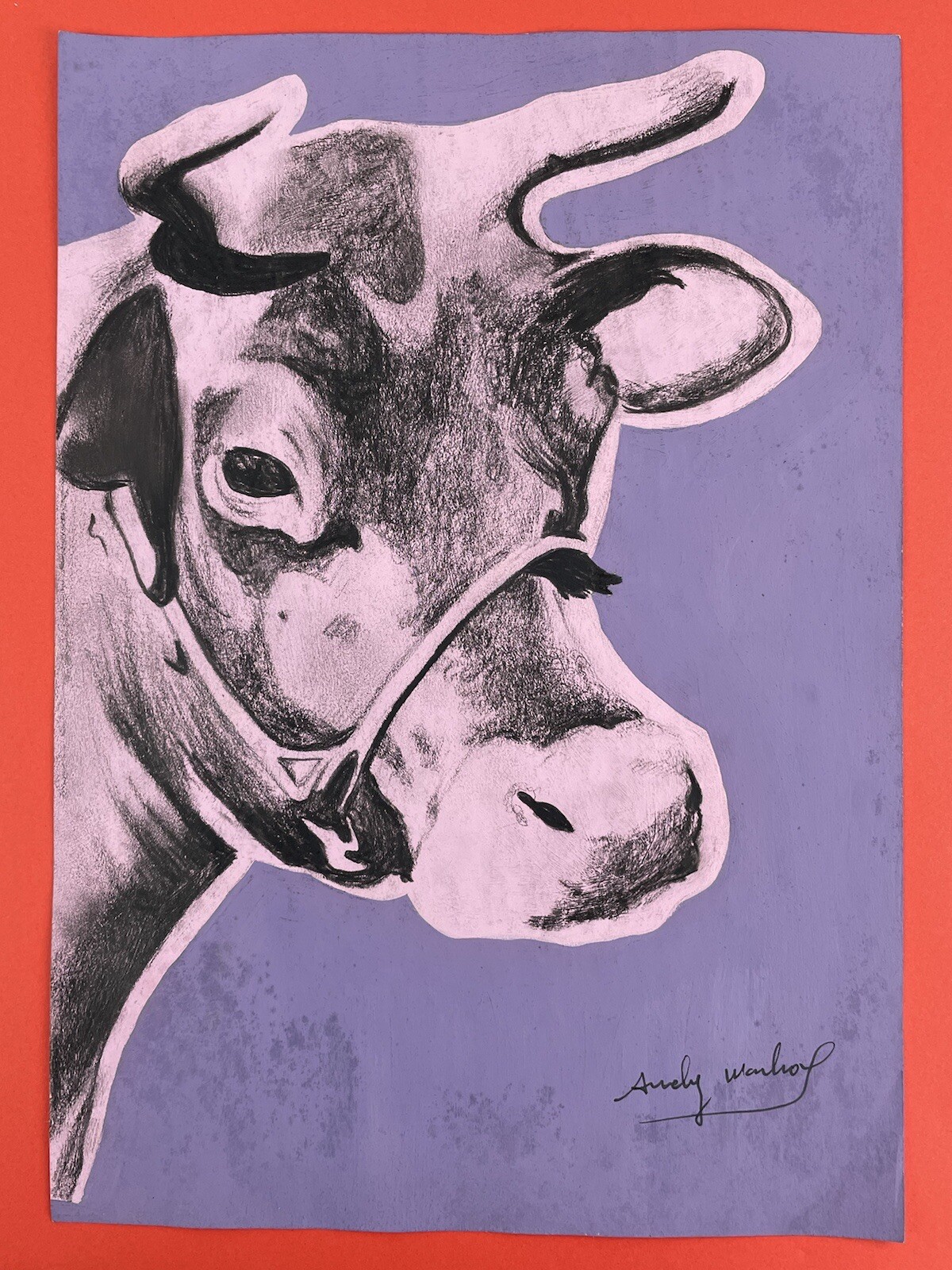 Andy warhol Drawing on paper (Handmade) signed and stamped