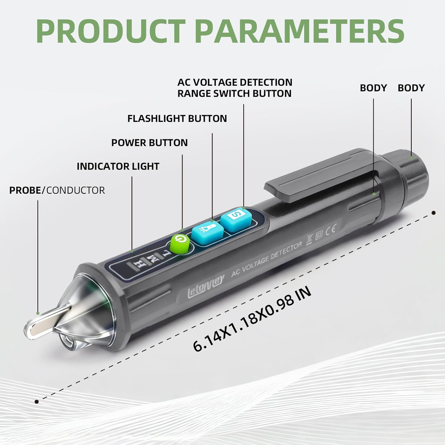 Non-Contact Voltage Tester Outlet Tester with LED Flashlight & Buzzer