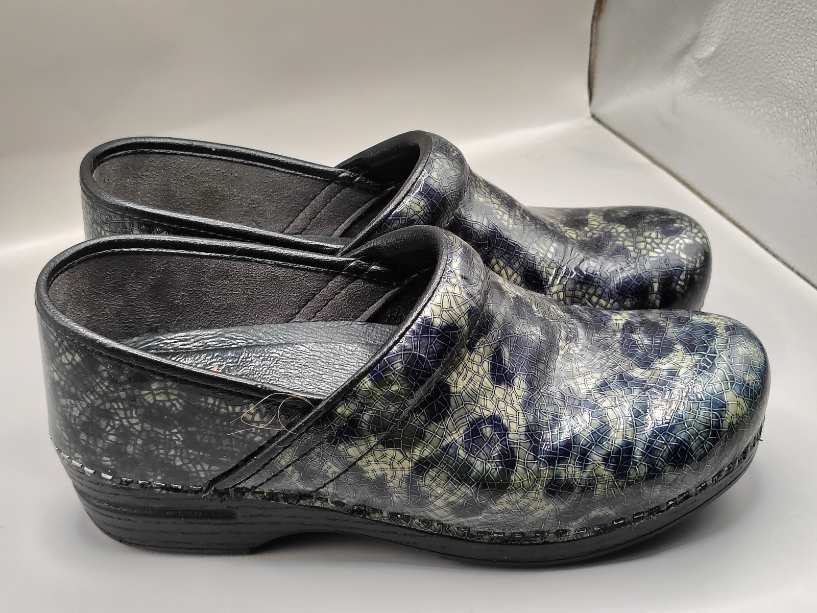 Dansko Professional Clogs Women's EU 41 Multi-Color Cracked Patent Leather