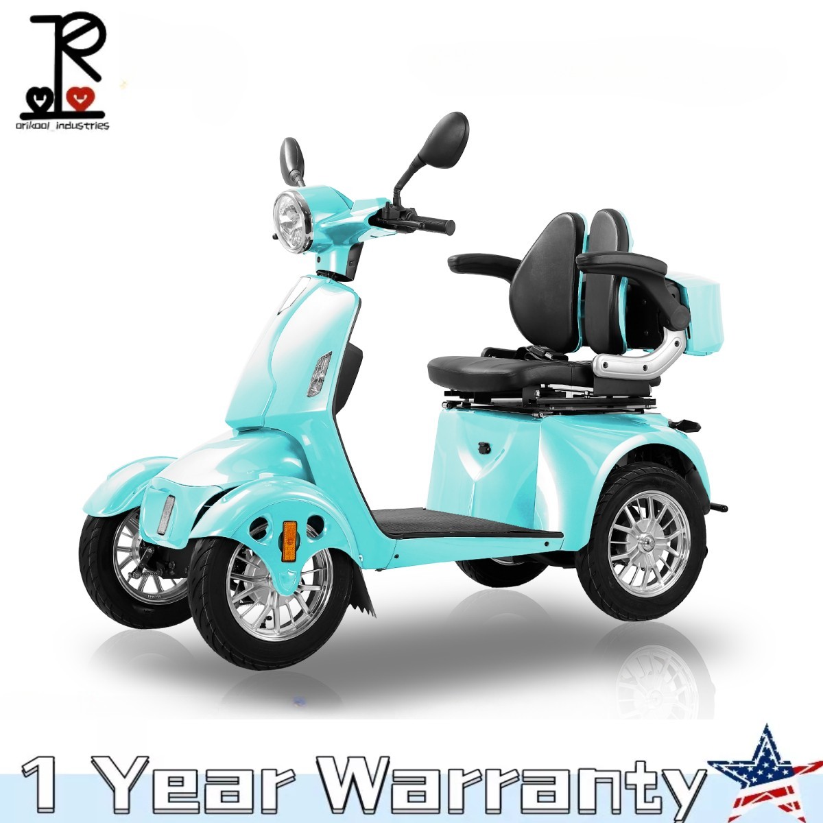 Electric Mobility Scooter With Four Wheel Travel for Adult Senior 800W 60V 20AH