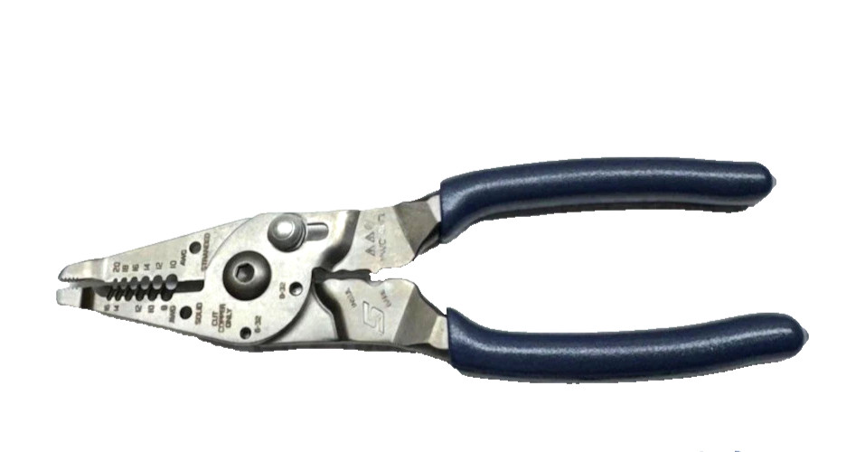 Snap-on Tools POWER BLUE 9" Wire Stripper / Cutter / Crimper PWCS9ACFMB USA NEW