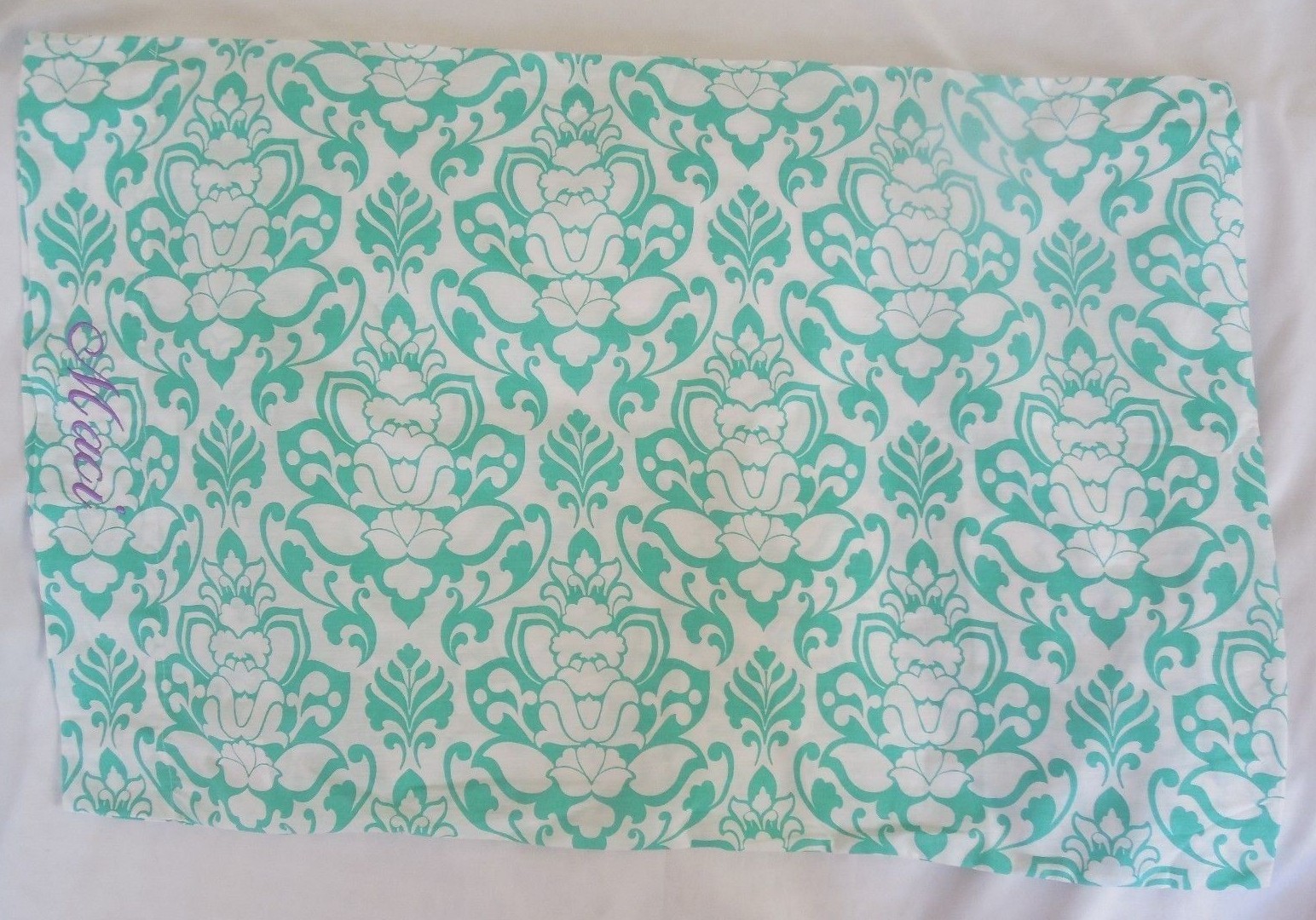 Pottery Barn Dorm Damask Pool Pillowcase one (1) "Maci" NWOT
