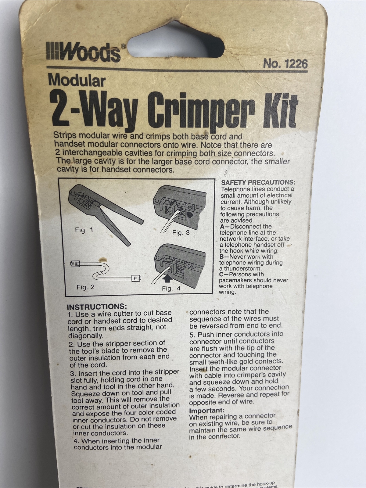 Woods Modular 2 Way Crimper Kit Phone Tools