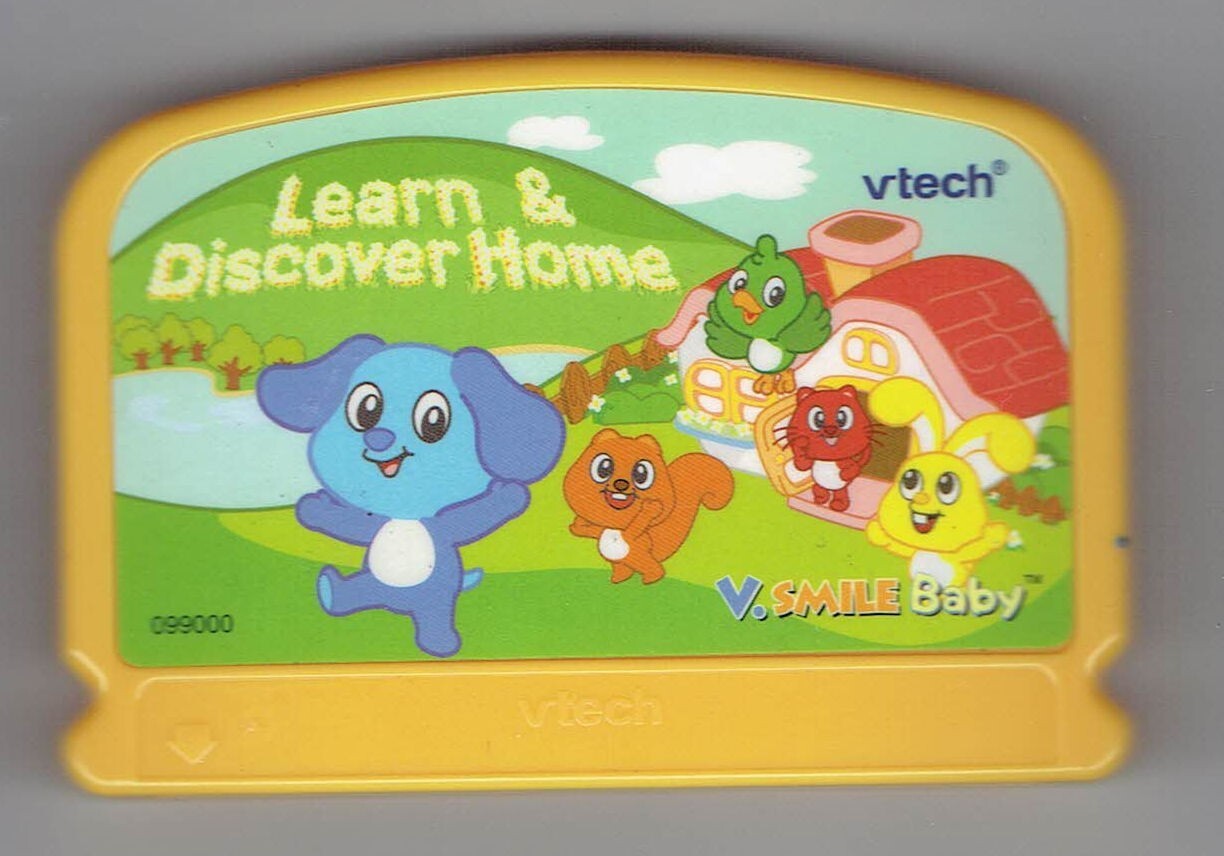 Vtech V.smile Baby Discover and Learn Home Game Cart rare VHTF Educational