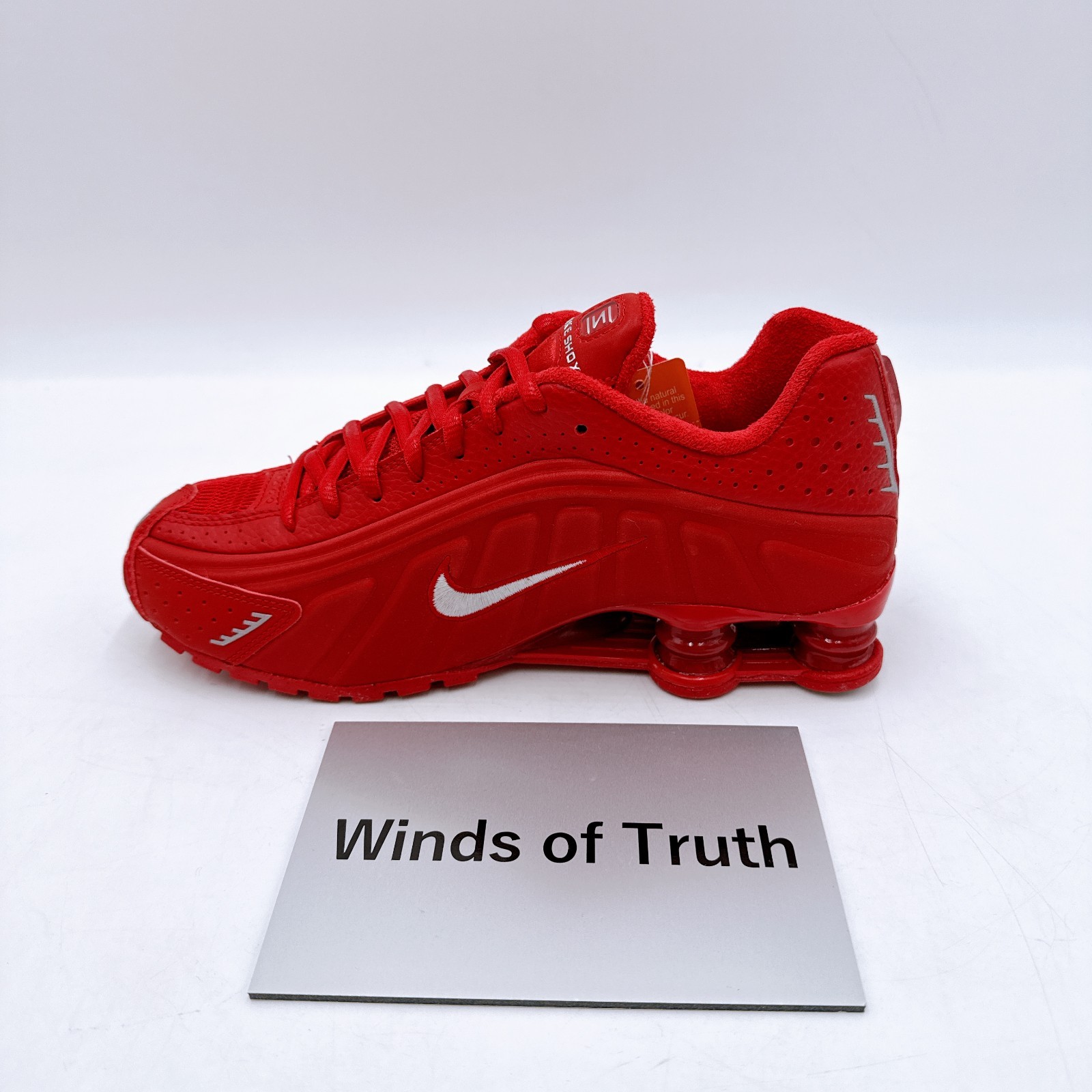 NIKE SHOX R4 GYM RED METALLIC SILVER IQ0608-687 Men's US 4.5 - 14 New