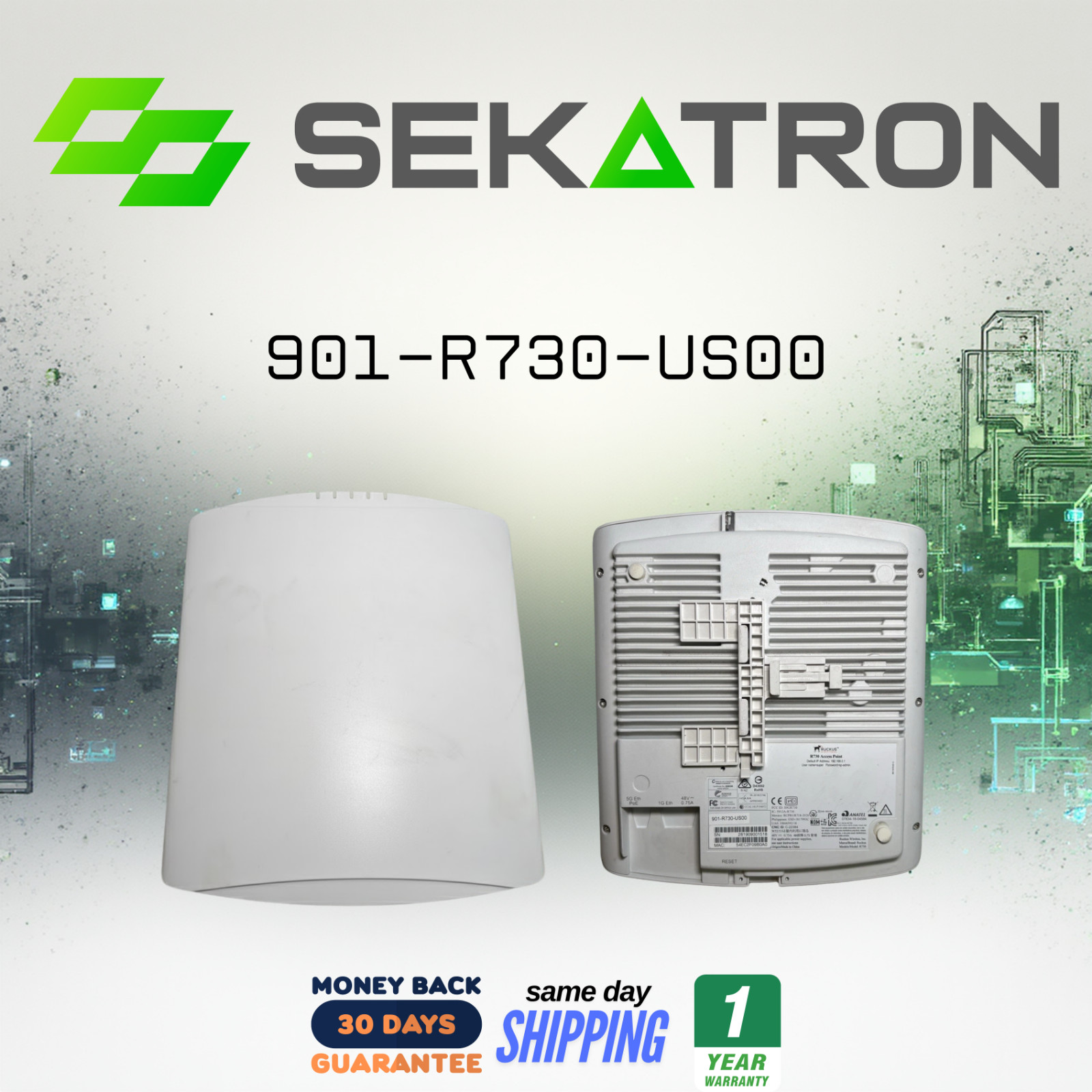 📶 Ruckus R730 901-R730-US00 • 802.11ac Wave 2 AP • Unclaimed • ITEM ONLY ⚡