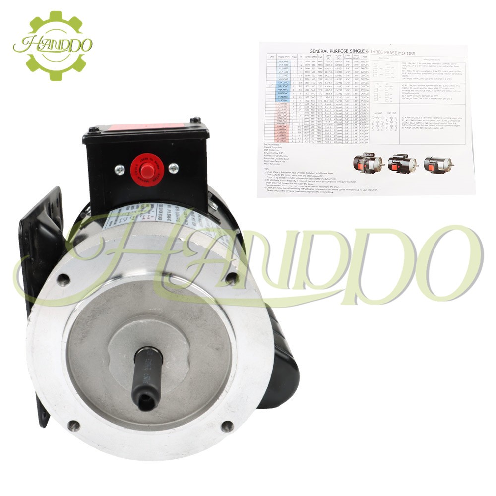 General Electric Motor 1/2HP 1725RPM 1.88'' Shaft 1Phase TEFC 60HZ 115/230 V 56C