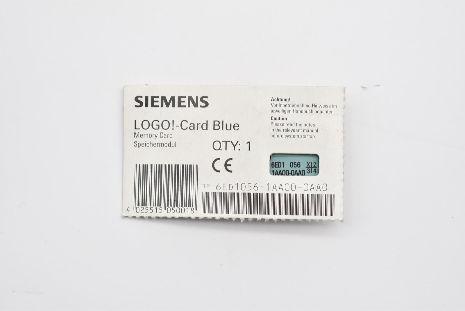 Siemens LOGO! Card Blue Memory Card 6ED1 056-1AA00-0AA0 ( 6ED1056-1AA00-0AA0 )