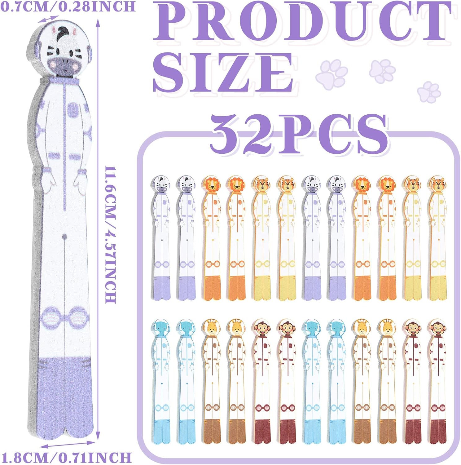 32 Pcs Spaceman Writing Tools Spacers for Writing Colored Spaceman Handwriting S