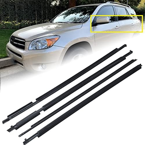 4pcs Weatherstrip Window Seal Car Window Moulding Trim Replacement for 2006