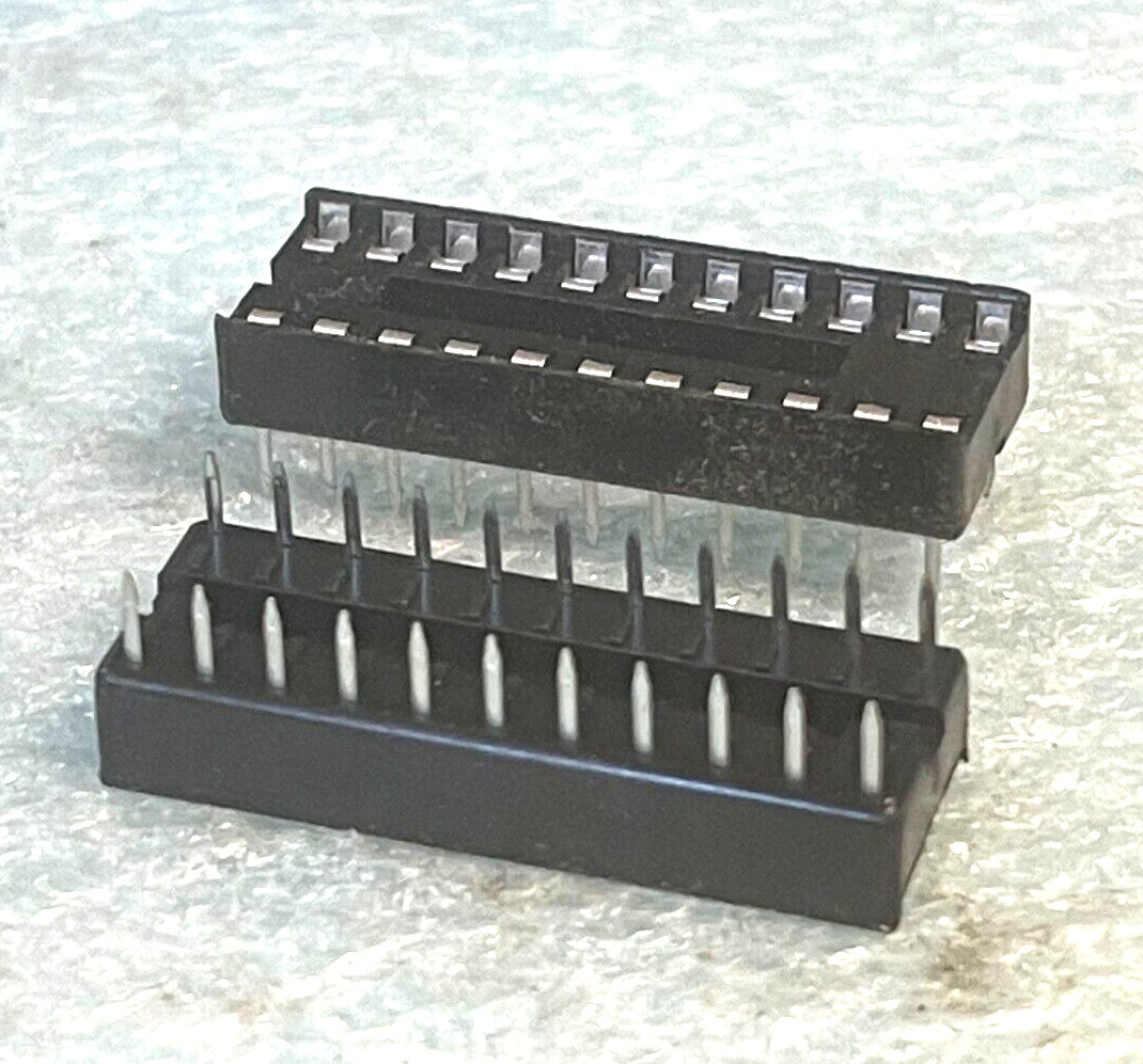 LOT OF 10:  NEW 22 PIN DIP IC SOCKET USA STOCK FROM MAJOR PC FIRM RM2-IC11-1