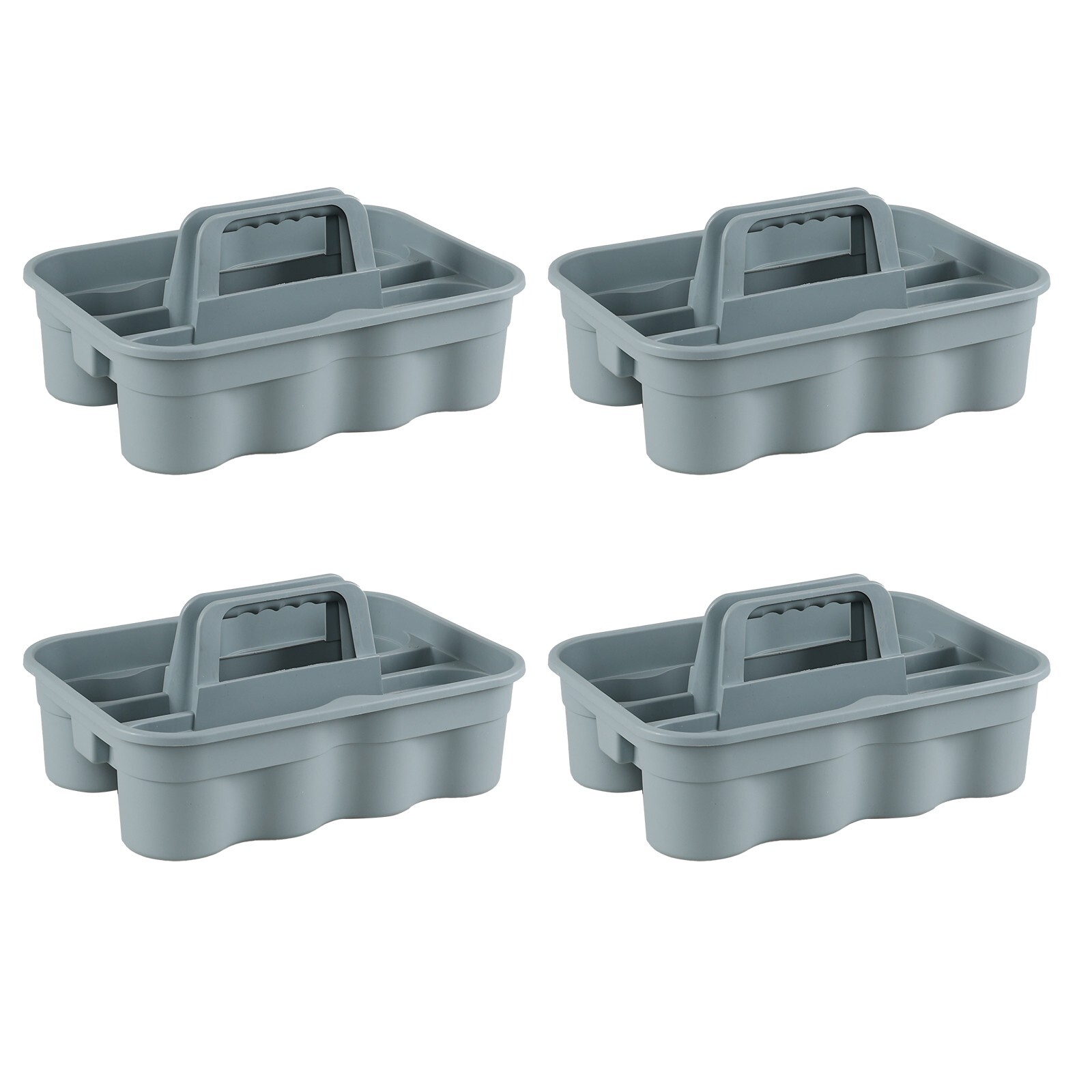 AnnkkyUS 4-Pack Plastic Tool Caddy with Handle, Cleaning Supply Carry Caddy