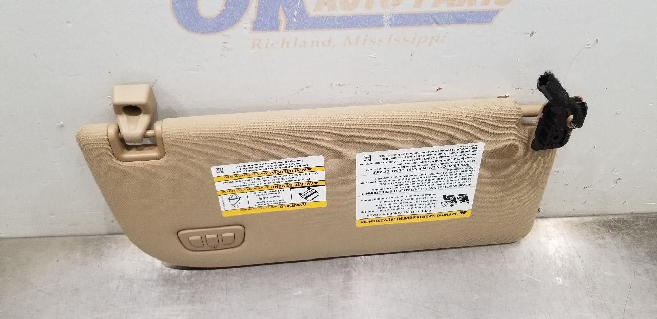 20 FORD F150 CREW CAB SUN VISOR ILLUMINATED GDO LEFT DRIVER TAN