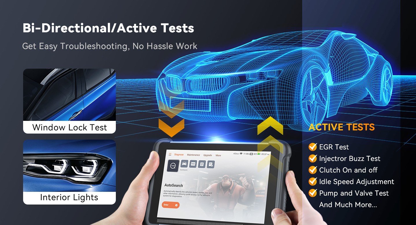 689BT ThinkCar Car Auto Diagnostic Tool OBD2 Scanner Bidirectional E~CU Coding