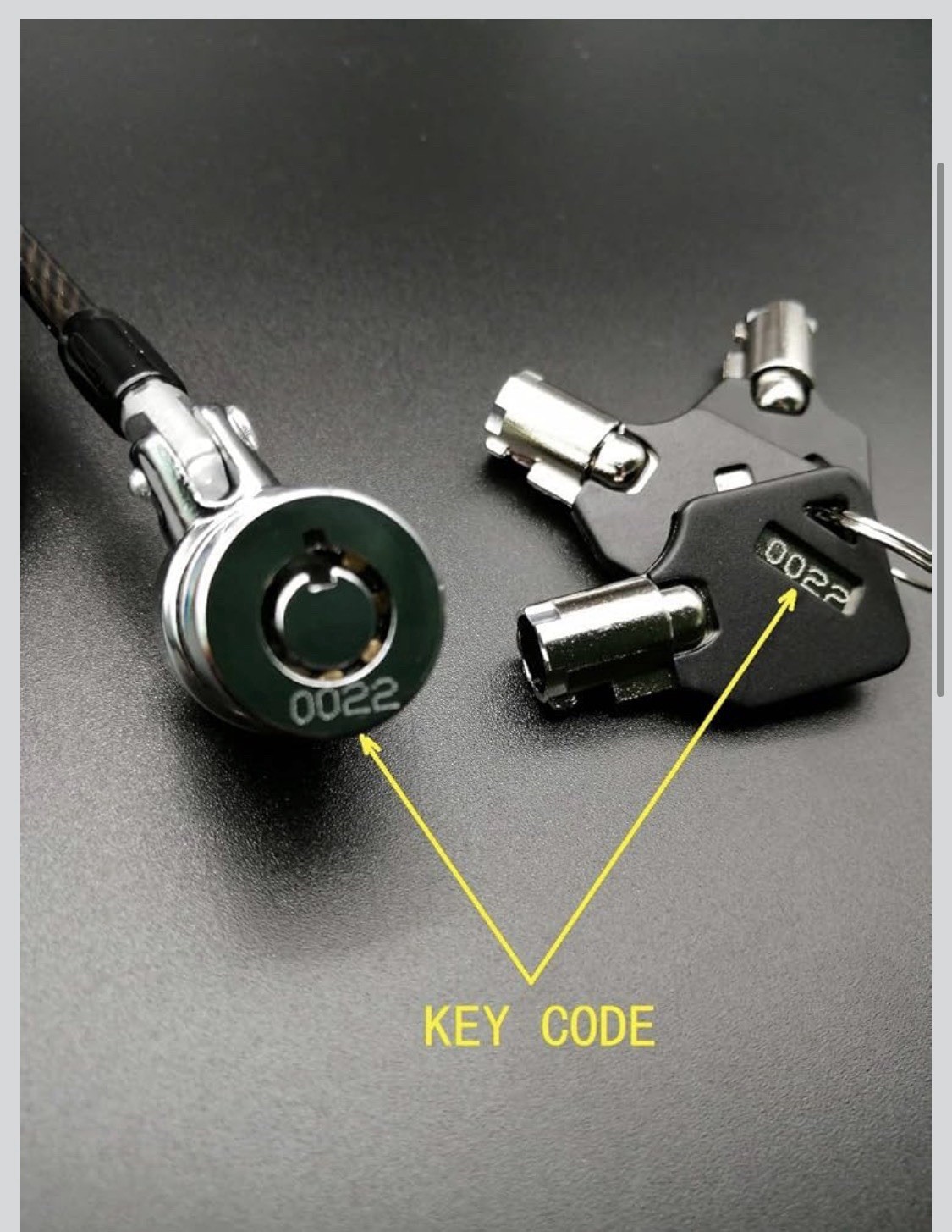 8Feet 3keys Security Retractable Cable Lock Portable Keyed Laptop Lock for Mo...
