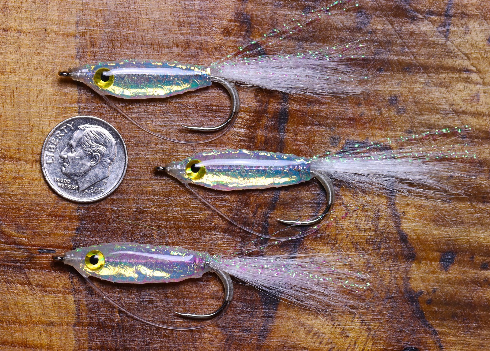 Set of 3 Saltwater Pryzm Minnow Flies by Chris Mihulka