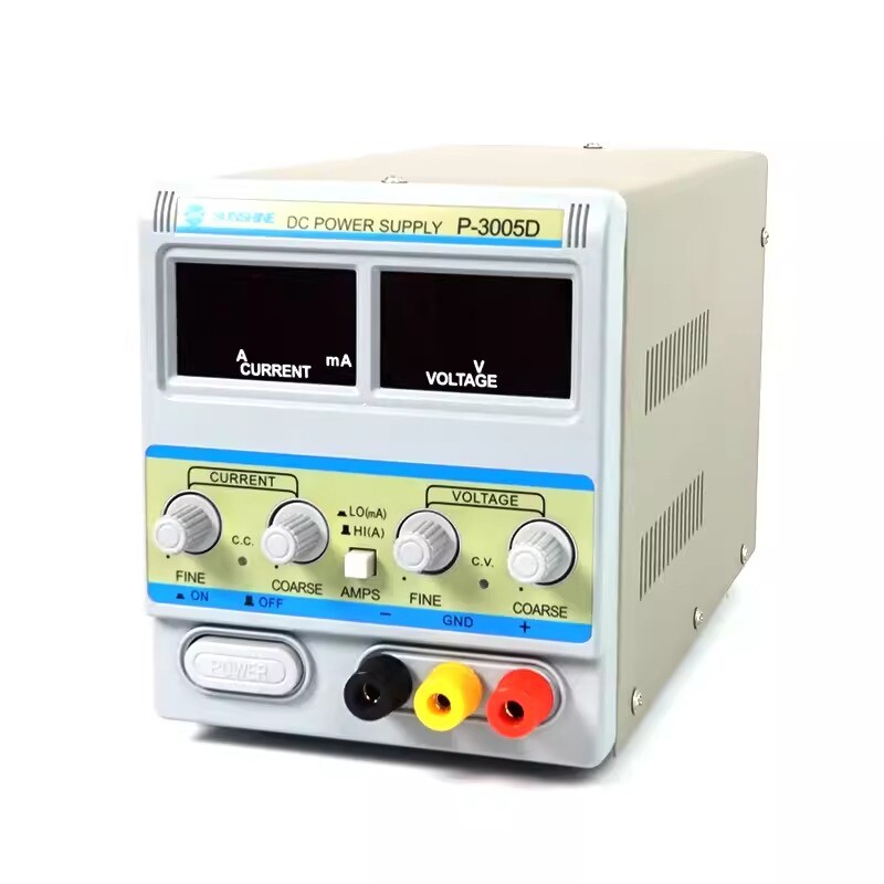 DC Regulated Power Supply Meter Adjustable Digital Ammeter 0-30V 0-5A P-3005D